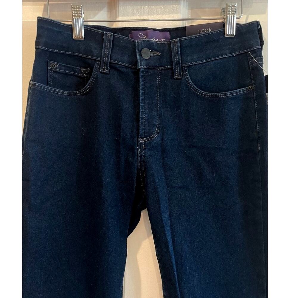 NWT NYDJ Not Your Daughter's Jeans 4P Petite Dark Wash Bootcut Lift Tuck Blue - Picture 2 of 8
